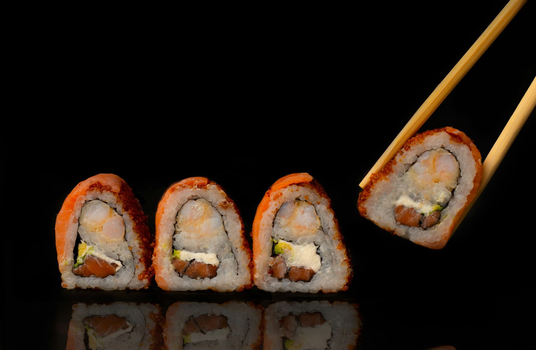 Sushi rolls ready to order